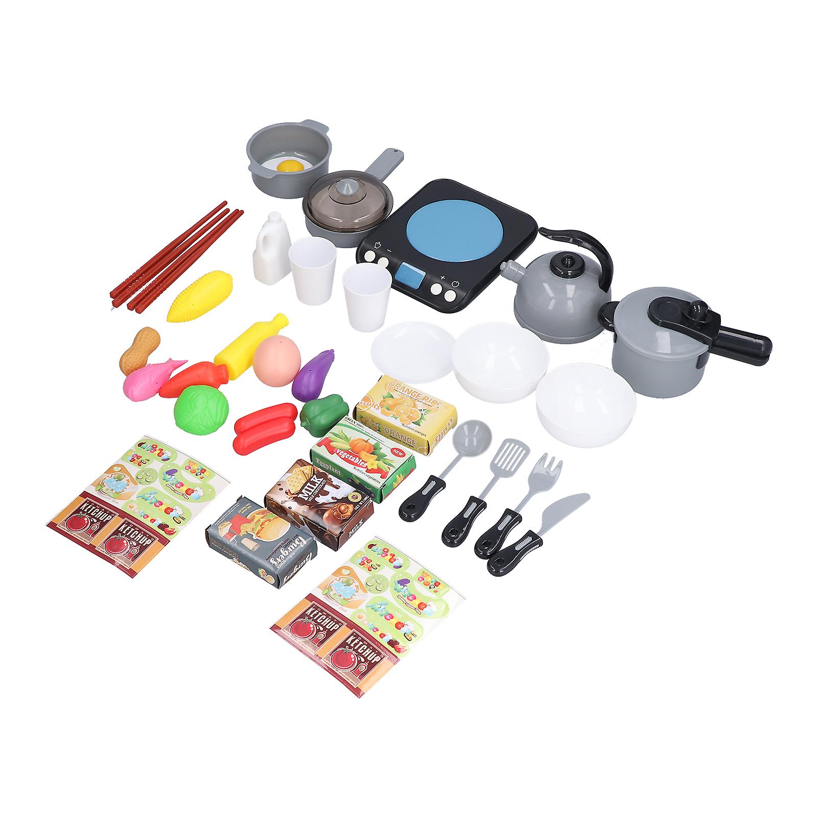 29pcs Kids Cooking Utensils Play Set Pot Pan Bowls Chopsticks Kitchen Pretend Play Toys