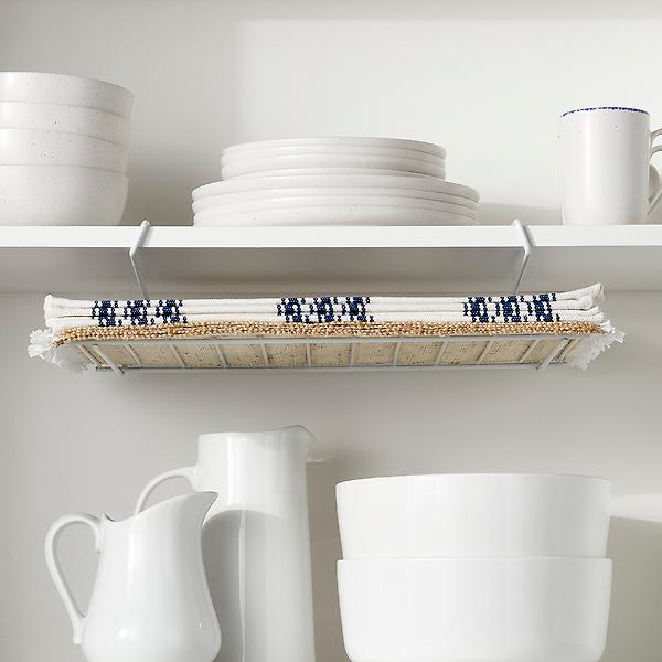 White Undershelf Placemat Holder