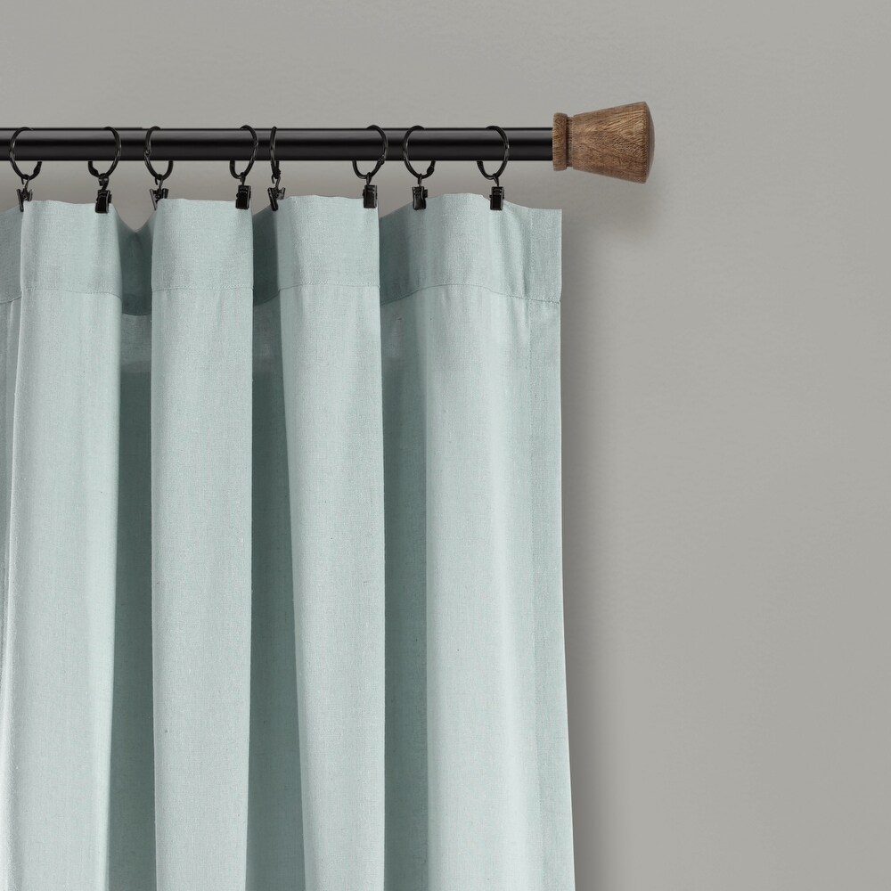 Lush Decor Linen Button New Window Curtain Single Panel   108\