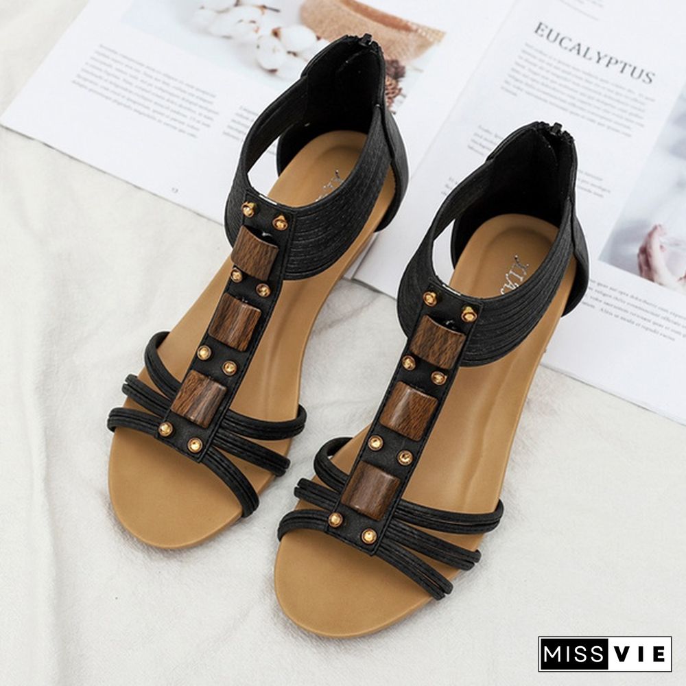 New Wedge Sandals Women Summer Shoes Elegant Ladies Rome Sandals Fashion Brand Female Sandalias Black Wedge Heels Sandals