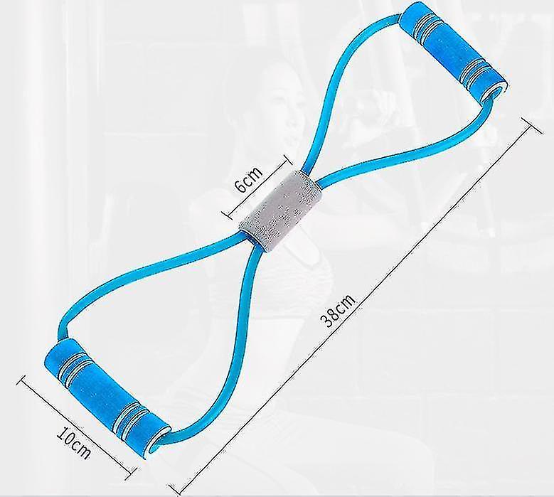 Exercise Bands Resistance Band， 8 Shape Latex Fitness Resistance Band， Yoga Pull Rope Tube Tool Gym