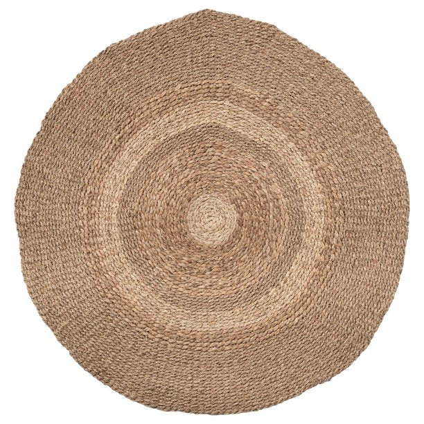 Round Handwoven Seagrass & Hyacinth Rug