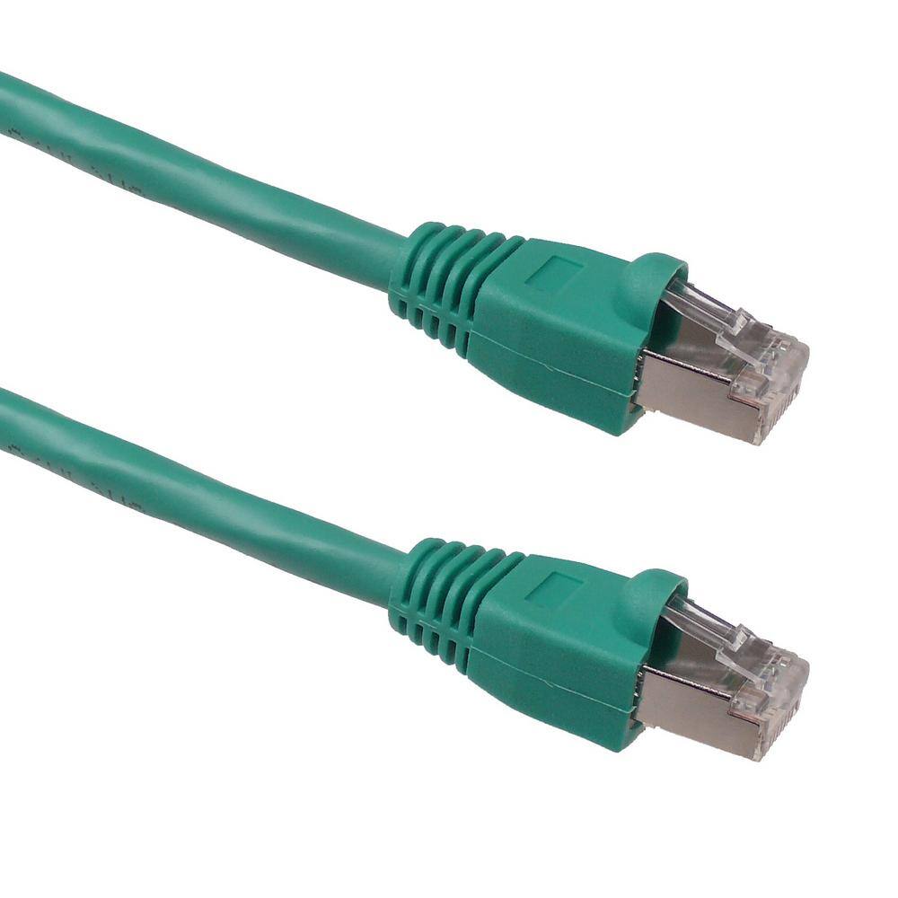 NTW 1 ft. Cat6a Snagless Shielded (STP) Network Patch Cable Green 345-S6A-001GN