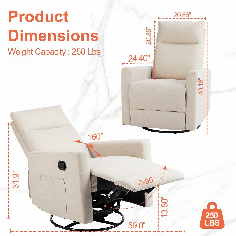 Ergonomic Adjustable Recliner Manual Recliner Chairs Winback Sofa