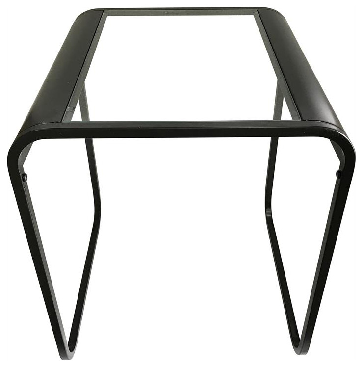 Furniture of America Shawton Glass Top 2 Piece Nesting Table Set in Black   Industrial   Coffee Table Sets   by Homesquare  Houzz