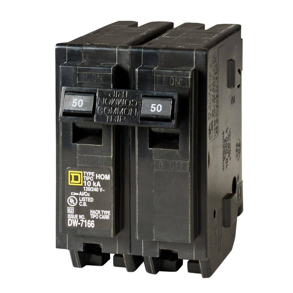 Square D Homeline 50 Amp 2-Pole Circuit Breaker (3-Pack) HOM250CP3