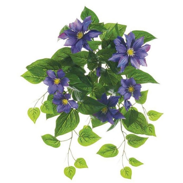 Purple Morning Glory Artificial Hanging Bush