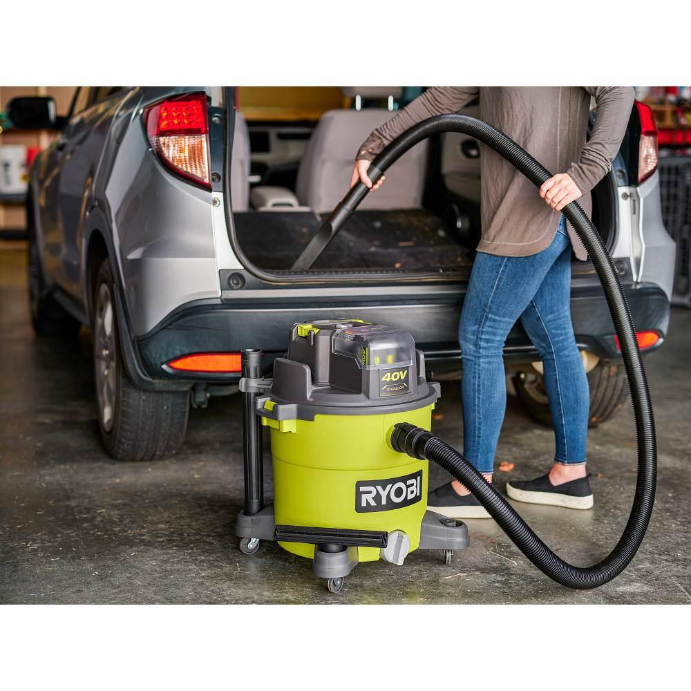 RYOBI 40V 10 Gal. Cordless WetDry Vacuum with 40V HP Brushless Whisper Series Leaf Blower (2) Batteries and (2) Chargers RY40WD01K-RY404130VNM