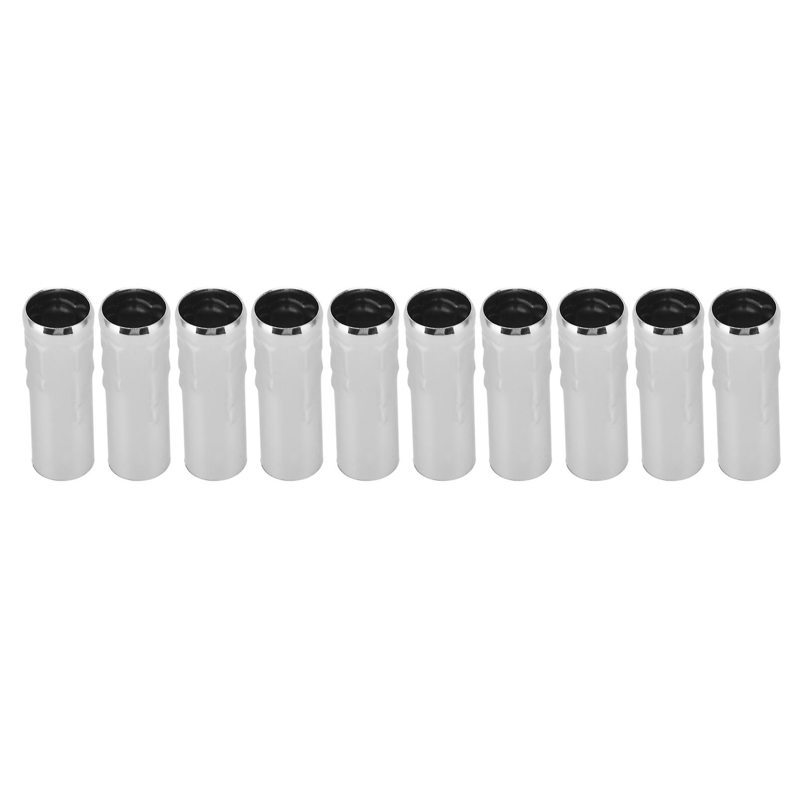 10pcs E14 Metal Tube For Candle Lamp Holder Lamp Base Lighting Accessories 25x80mm Chrome