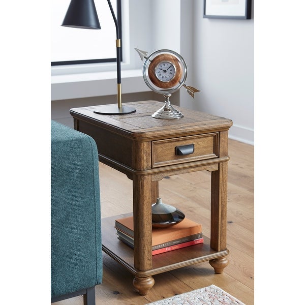 Pecan Finish Rectangular End Table