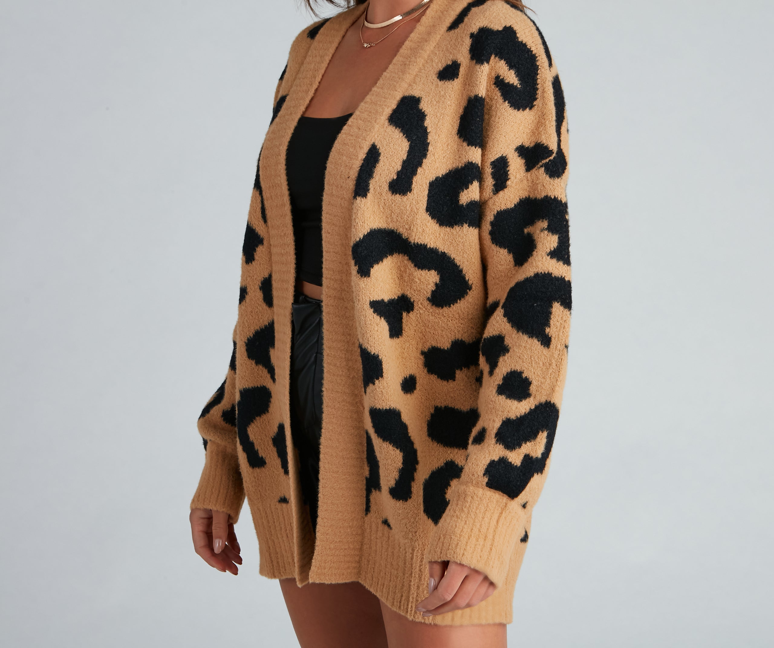 Cozy Vibes Leopard Print Cardigan