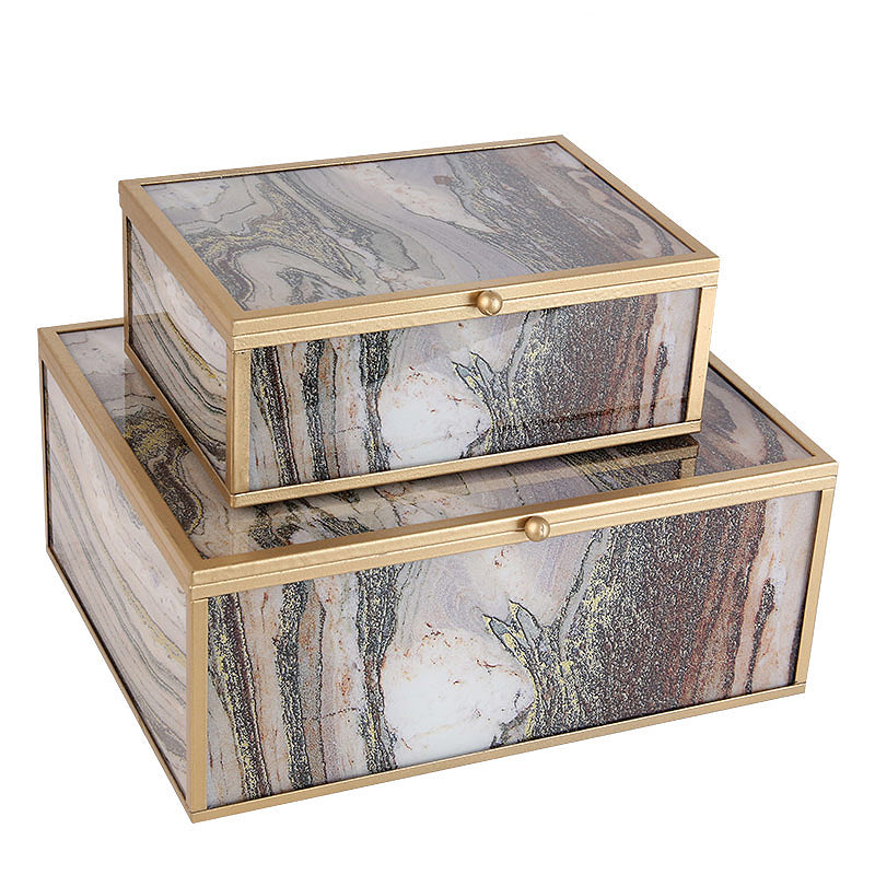 Set of 2 Handmade Decorative/Jewelry Box Facbj12B+A