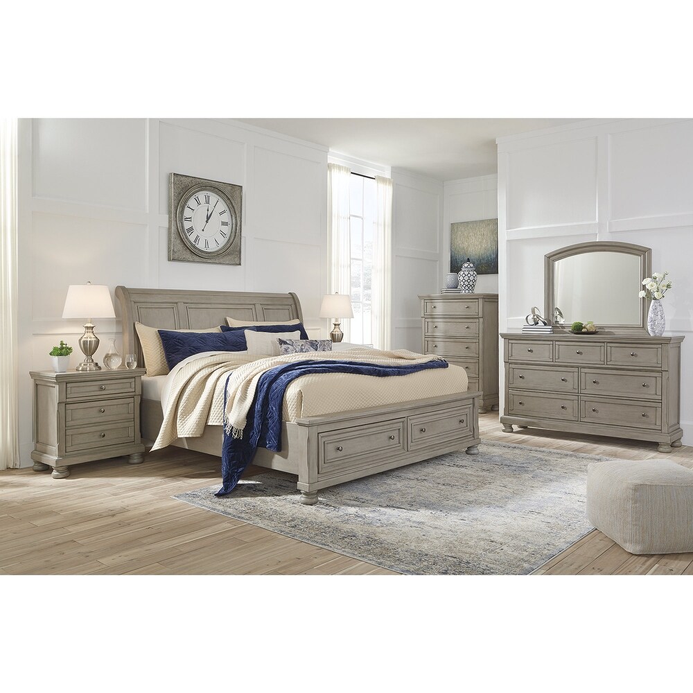 Signature Design by Ashley Lettner Light Gray Dresser and Mirror