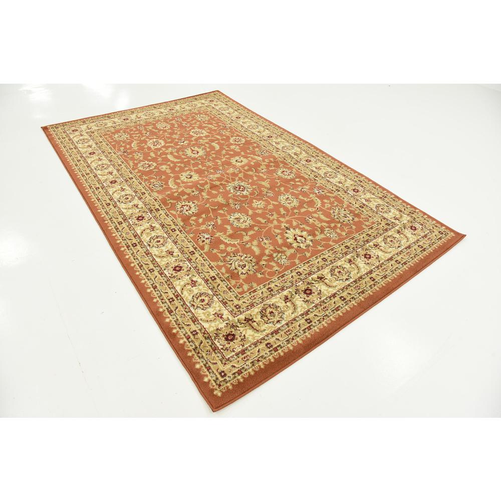 Unique Loom Voyage Floral Traditional Area Rugs, Red