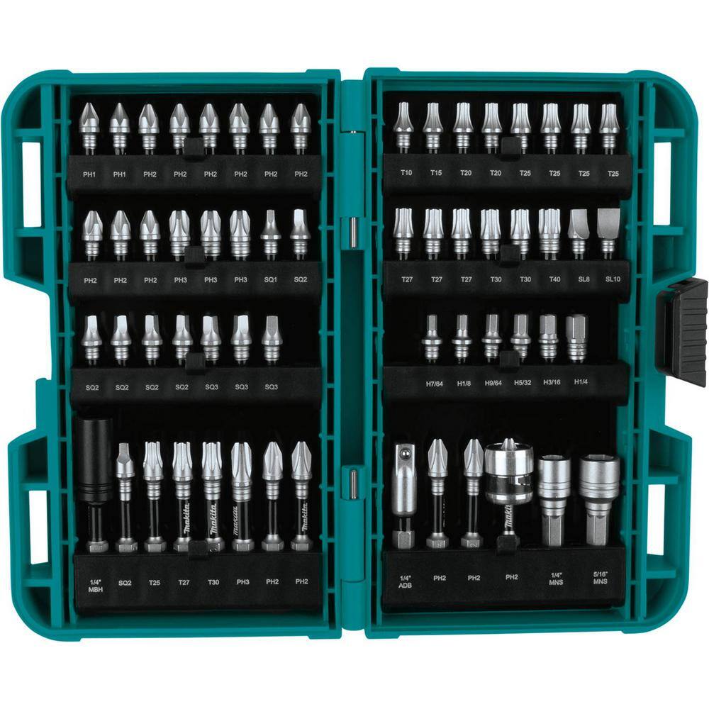 Makita IMPACT XPS Alloy Steel Impact Rated Screwdriver Drill Bit Set (60-Piece) E-01644