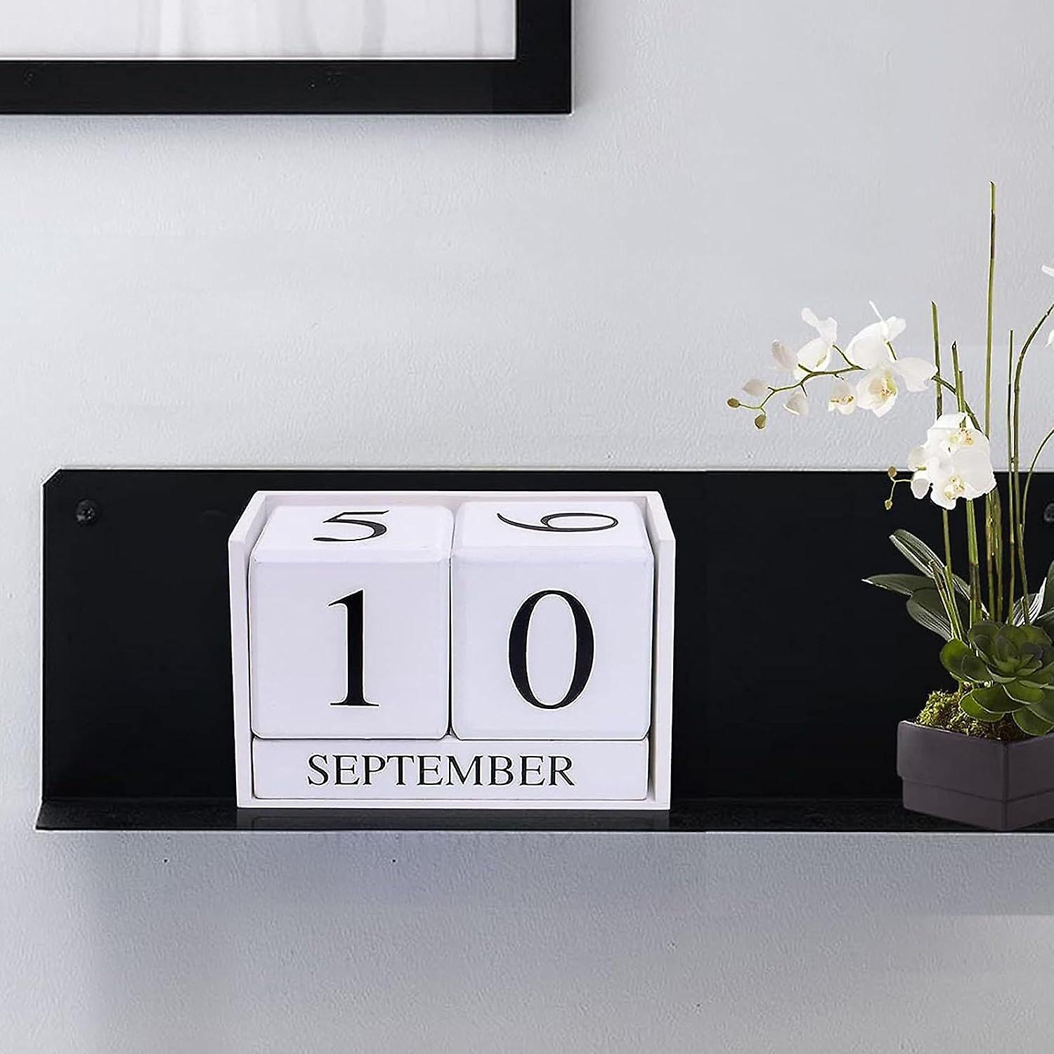 Wooden Countdown， Wedding Countdown Block， Wooden Desk Pieces， Perpetual Calendar， Desk Ornament For Windowsills， Coffee Tables-b