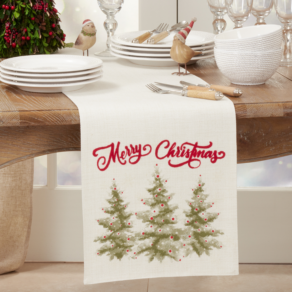 13 X 72 Merry Christmas Tree Runner