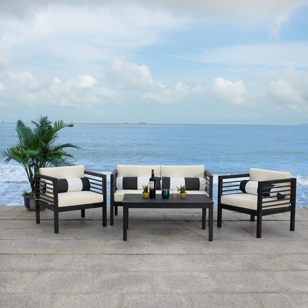 SAFAVIEH Outdoor Living Alda 4piece Set with Accent Pillows