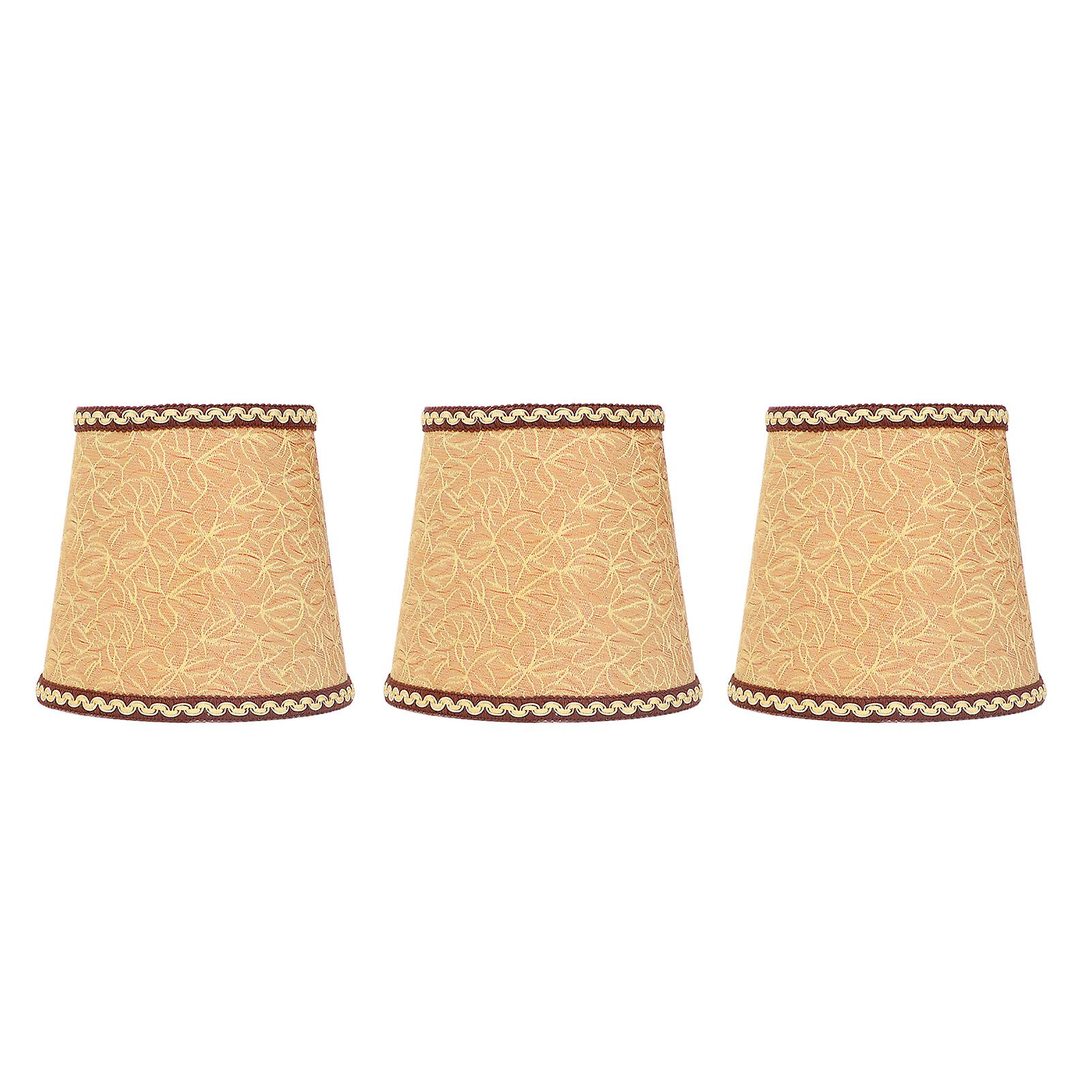 3pcs Fabric Lampshade High Light Transmittance Perfect Edging Interventional Installation Safety Design Table Lamp Shade