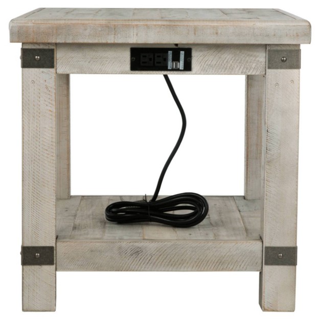 Carynhurst Rectangular End Table White Signature Design By Ashley