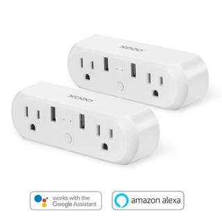 Xodo Wi-Fi Smart Plug Outlet 10A USB ConnectorsCompatible w Alexa and Google AssistantRemote App ControlETL Listed2-Pack WP3 (2-Pack)