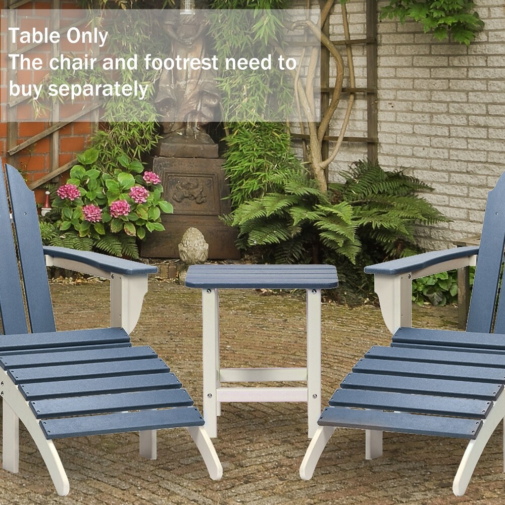 Aoodor Outdoor Side Table  Square Adirondack Patio End Table for Patio  Pool  Porch   N/A