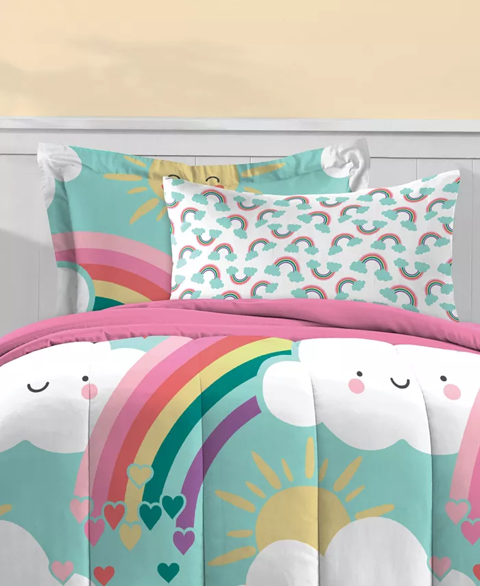 Macys Dream Factory Rainbow Flare Twin Comforter Set  Set of 5