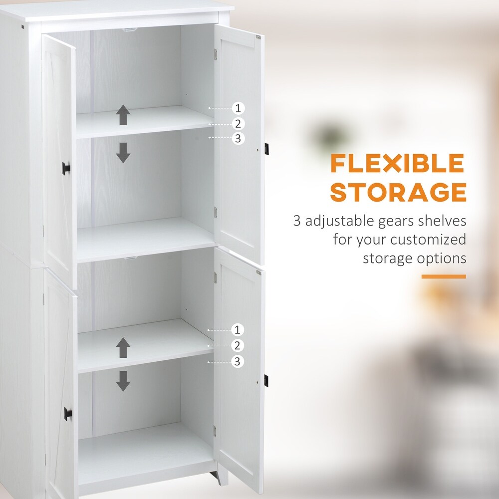 4 Door Storage Cabinet with Adjustable Shelves