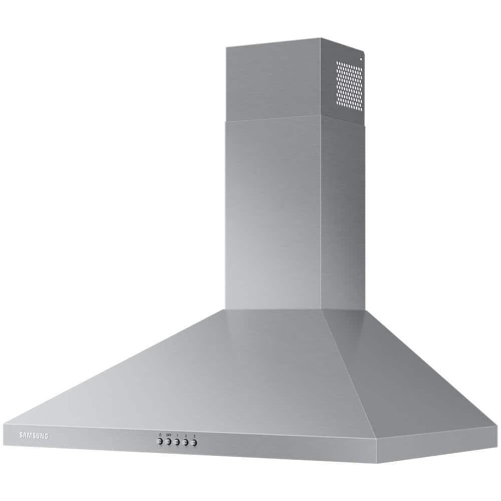  30 in Wall Mount Range Hood with LED Lighting in Stainless Steel