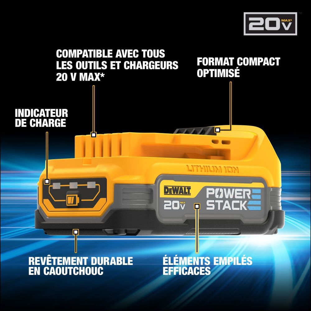 DW POWERSTACK 20V MAX Compact Battery 2pk DCBP034-2 from DW