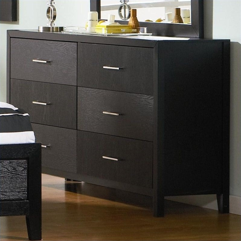 Grove 6-drawer Dresser Black