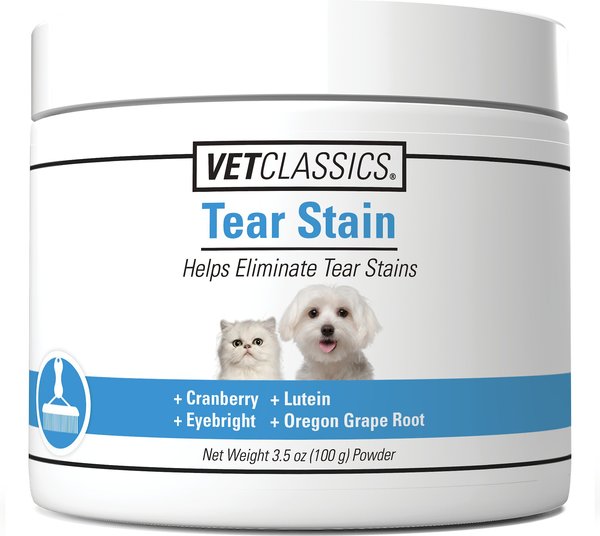 VetClassics Tear Stain Supplement Powder Dog and Cat Supplement， 3.5-oz bottle