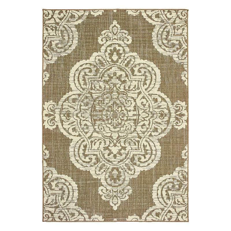 StyleHaven Mainland Medallion Lace Indoor Outdoor Rug