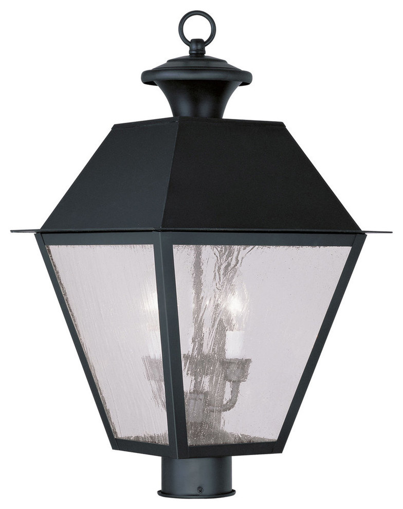 Mansfield Outdoor Post Head  Black   Traditional   Post Lights   by Lighting Front  Houzz