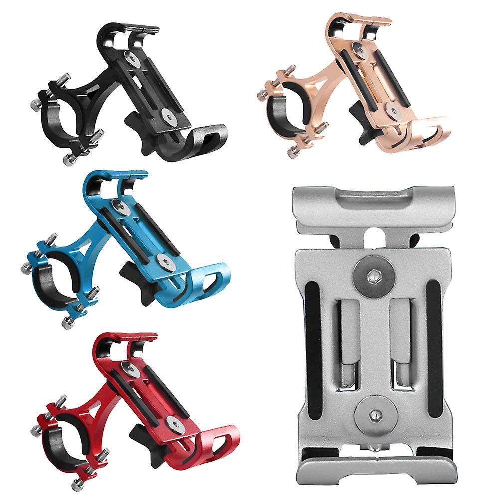 Mountain Bicycle Mtb Aluminum Alloy Phone Holder Motorcycle Cellphone Handlebar Mount Cradle Adjustable 360 Rotatable Bike Smartphones Bracket Light B