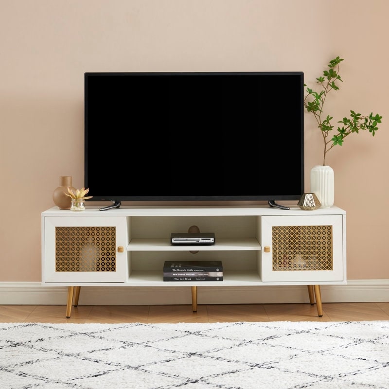 59 Inch TV Stand for 65'' TV  Classic Entertainment Center Media Console   59\