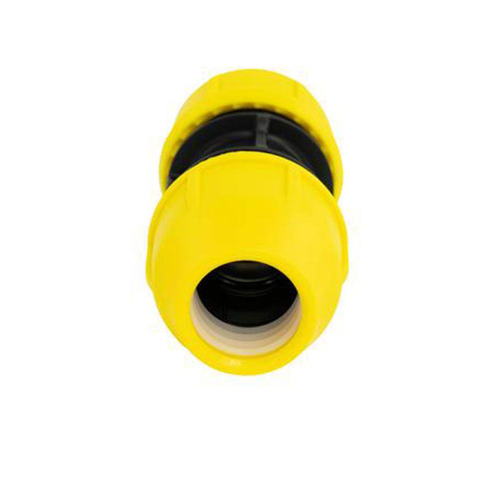 HOME-FLEX 1 in. IPS DR 11 Underground Yellow Poly Gas Pipe Coupler 18-429-010