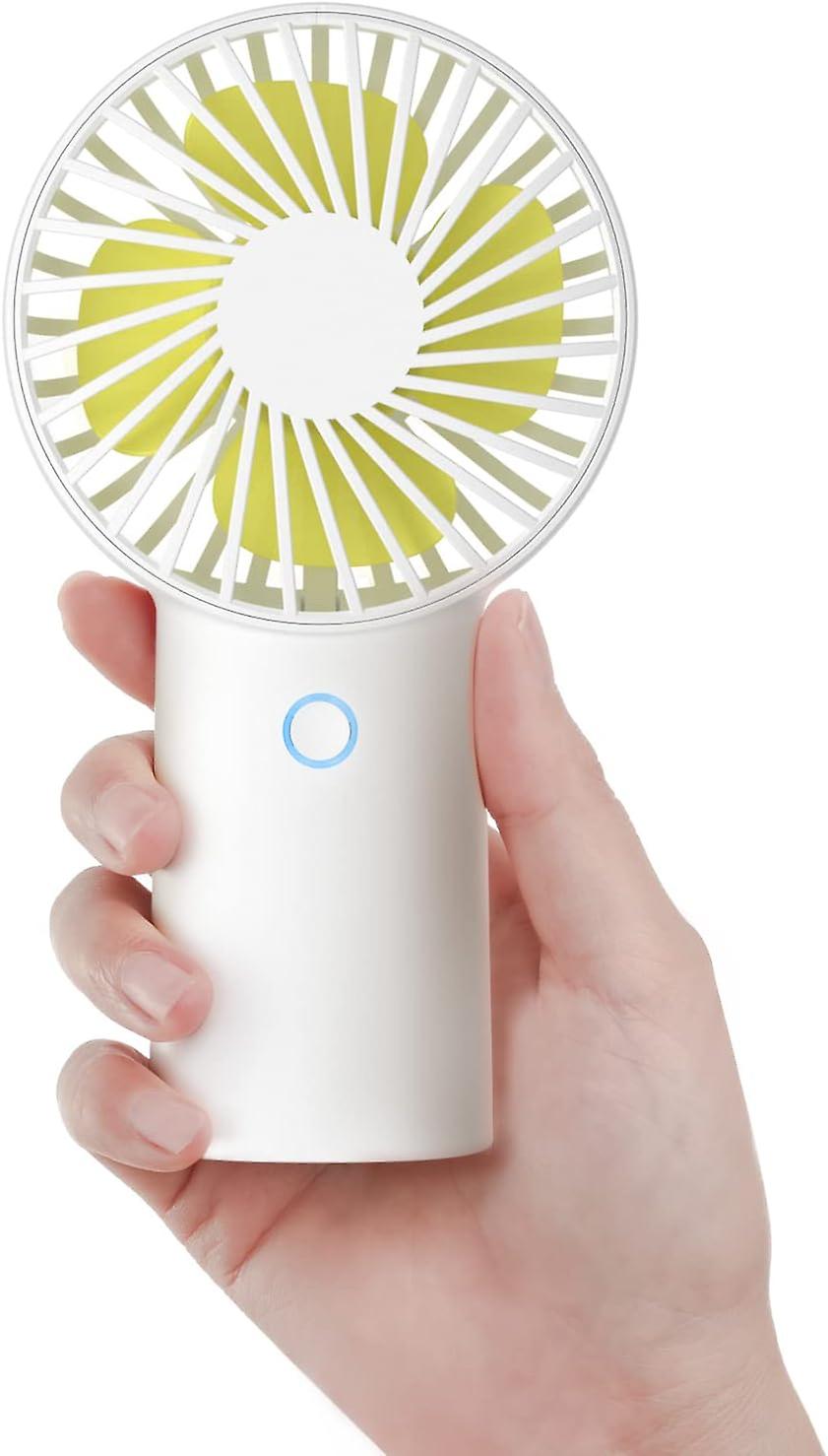 Portable Fan， 4000mah Mini Hand Fan， Small Usb Rechargeable Fan [5-20h Working Time] Battery Operated Personal Fan With 3 Speeds For Outdoor/office