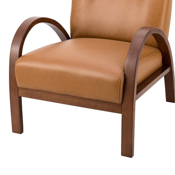 Panope Contemporary Leather Armchair with Button-tufted Back Set Of 2 by HULALA HOME