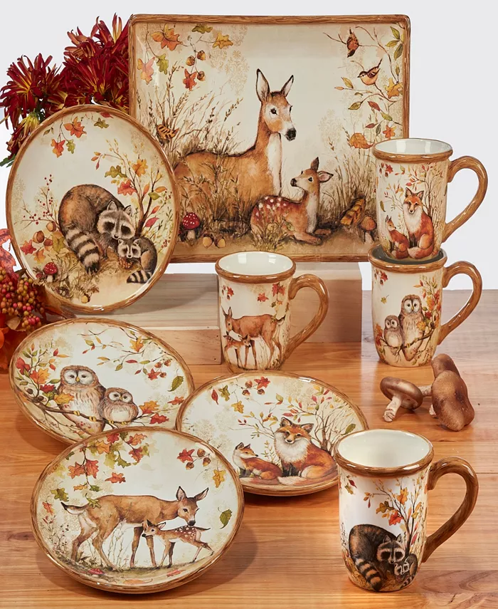 Certified International Pine Forest Set of 4 Mug