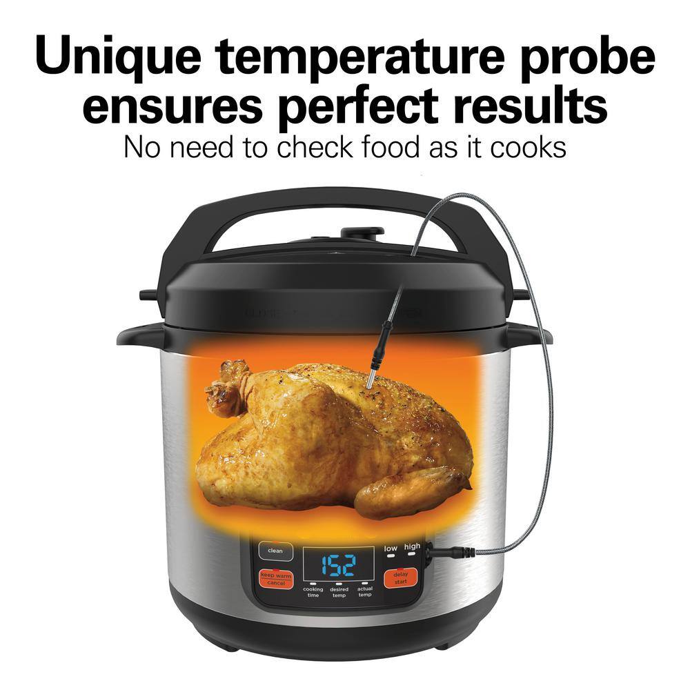 Hamilton Beach 6 qt. Stainless Steel Electric Pressure Cooker with Accessories 34506