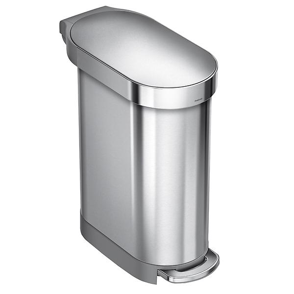 simplehuman Stainless Steel 12 gal45L Step Trash Can