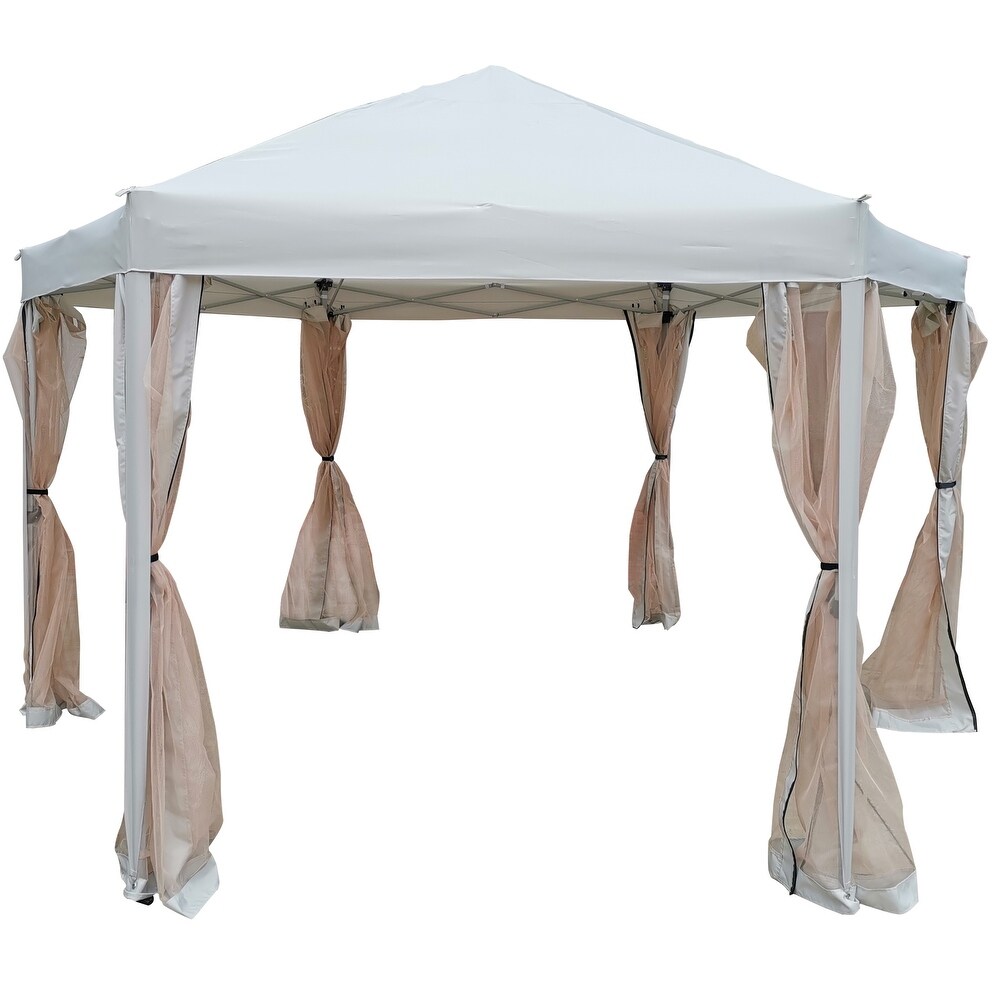 Pop Up Gazebo Tent Outdoor Canopy Hexagonal Canopies