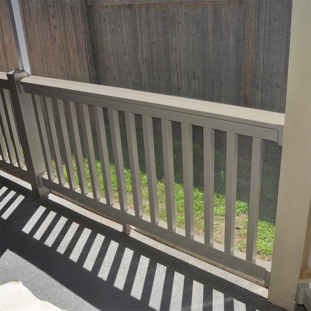 Weatherables Vanderbilt 3 ft. H x 8 ft. W Khaki Vinyl Railing Kit WKR-THDV36-S8