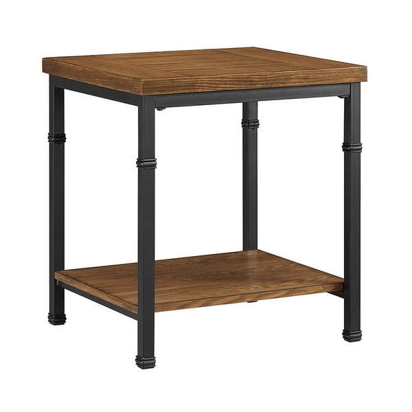 Carbon Loft Industrial Veneer Julia End Table