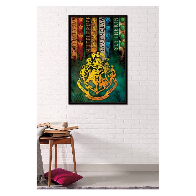 Harry Potter Crests Framed Poster Trends International