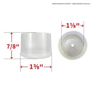 Everbilt 1-18 in. Clear Rubber Like Plastic Leg Caps for Table Chair and Furniture Leg Floor Protection (4-Pack) 4480795EV