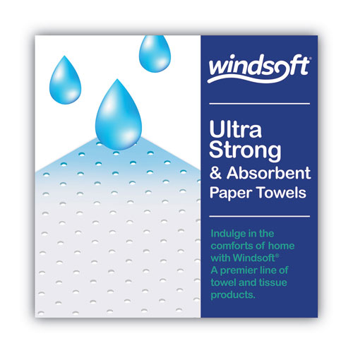 Windsoft Premium Kitchen Roll Towels | 2 Ply， 11 x 6， White， 110