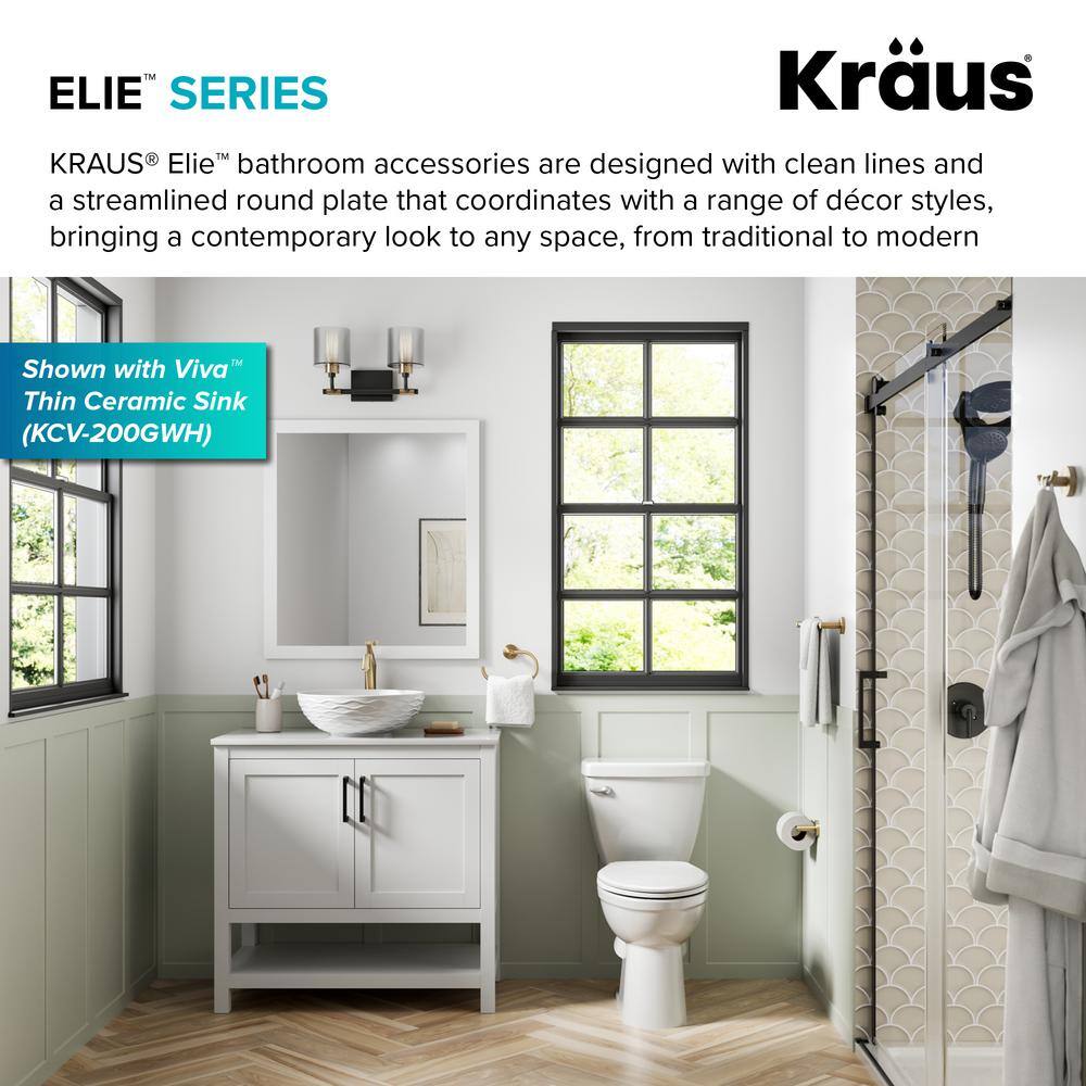 KRAUS Elie Bathroom Robe and Towel Rack with 4 Hooks in Brushed Gold KEA-18804BG