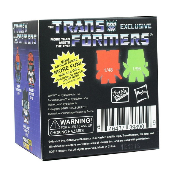 The Loyal Subjects Transformers Blind Box 3 Actio...